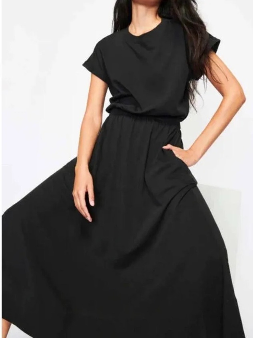 Nation LTD Garcelle T-Shirt Dress in Black | Size M